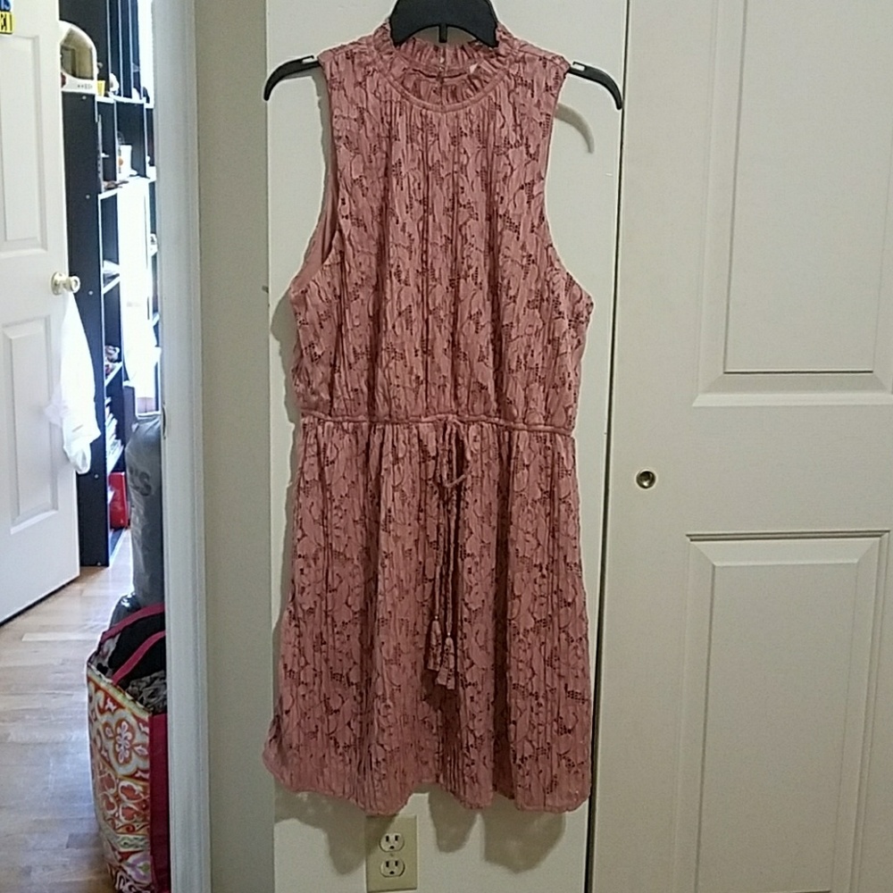Mauve lace dress